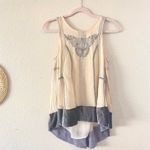 Anthropologie art deco beaded tank